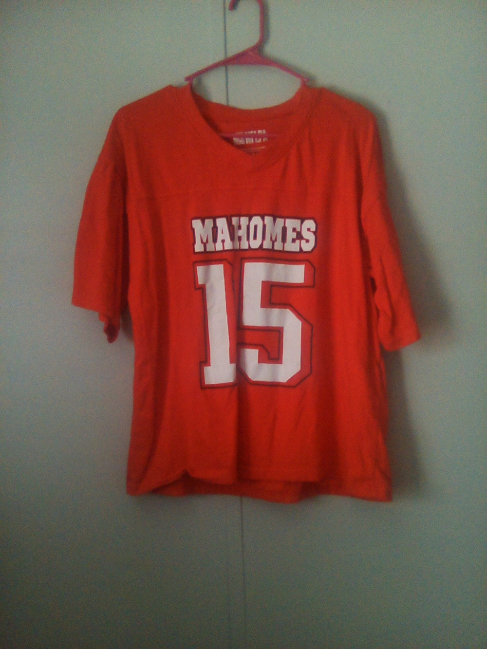 NFLPA Red Mahomes #15 Kids Jersey Tee